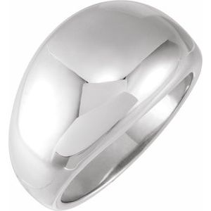 50199 / Sterling Silver / 7 / 12 Mm / Polished / Dome Ring