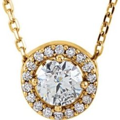85916 / Necklace / Set / 14K White / Round / Natural Diamond / 4.3Mm :: 1/3 Ctw / Natural Diamond / I1
