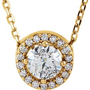 85916 / Necklace / Set / 14K White / Round / Natural Diamond / 4.3Mm :: 1/3 Ctw / Natural Diamond / I1