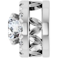 87006 / Pendant / Set / 14K White / Round / Lab-Grown Diamond / 4.1Mm :: 1/3 Ctw / Lab-Grown Diamond / Si1-Si2