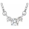 86615 / Necklace / Set / 14K White / Round / Natural Diamond / 4Mm :: 1/3 Ctw / Natural Diamond / I1