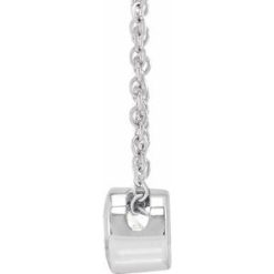 G-H / 16-18 In / Polished / 1/4 Ct Lab-Grown Diamond Solitaire Necklace