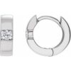 20120 / Earring / Set / 14K White / Lab-Grown Diamond / Round / 12 Mm / 3.2 Mm / 3.2Mm :: 1/4 Ctw / Si1-Si2