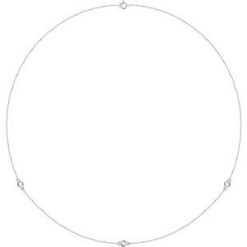 68577 / Set / 14K White / 3-Stone / Natural Diamond / 2.9Mm :: 1/4 Ctw / I1