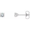 29762 / 14K White / Set / Round / Lab-Grown Diamond / Pair / 3.4Mm :: 1/3 Ctw / Vs