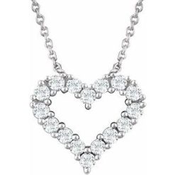 651759 / Necklace / Set / 14K White / Round / Natural Diamond / 1.6Mm :: 1/4 Ctw / I1