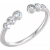 123339 / Ring / Set / 14K Rose / Natural Diamond / Round / Natural Diamond / Polished / 1/4 Ctw Natural Diamond Negative Space Ring