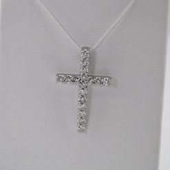 R42157 / Pendant / Set / 14K White / Round / Natural Diamond / 1.7Mm :: 1/4 Ctw / I1