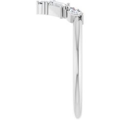 124639 / Ring / Set / 14K White / Lab-Grown Diamond / Marquise / 2 Mm / Lab-Grown Diamond / Polished / 1/4 Ctw Lab Grown Diamond Multi-Stone V Bar Ring