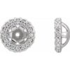 86627 / Set / 14K White / 4.5 Mm / Pair / Polished / 1/5 Ctw Lab Grown Diamond Halo-Style Earring Jackets