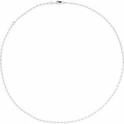 Ch1212 / 14K White / Figaro / 1.5 Mm / 16-18 In / Lobster Clasp / Polished / Figaro Chain