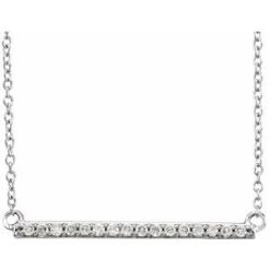 651738 / Necklace / Set / 14K White / Round / Lab-Grown Diamond / 1.3Mm :: 1/6 Ctw / Vs
