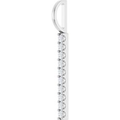 G-H :: 1/6 Ctw / Polished / 1/6 Ctw Lab-Grown Diamond Vertical Bar Pendant