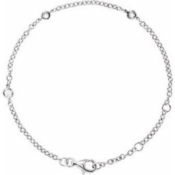 653468 / Bracelet / Set / 14K White / Round / Natural Diamond / 2.3Mm :: 1/6 Ctw / I1