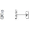 86691 / Earring / Set / Natural Diamond / Round / 2 Mm / 14K White / Natural Diamond / Pair / Friction Backs Included / Polished / 1/8 Ctw Natural Diamond Graduated Petite Ear Climbers