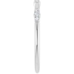 124033 / Ring / Set / 14K White / Lab-Grown Diamond / Round / 1.7 Mm / Lab-Grown Diamond / Polished / 1/8 Ctw Lab-Grown Diamond Stackable Ring
