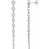 653632 / Earring / Set / Lab-Grown Diamond / Round / 3.8 Mm / 14K White / Lab-Grown Diamond / Pair / Friction Backs Included / Polished / 2 Ctw Lab-Grown Diamond Graduated Earrings