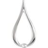 8233 / Pendant / 14K White / 21.5 X 11.25 Mm / Polished / Freeform Pendant