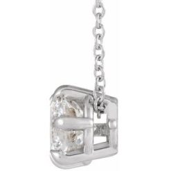 G-H / 16-18 In / Polished / 3/4 Ct Natural Diamond Solitaire Necklace