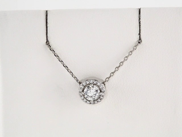 85916 / Necklace / Set / 14K White / Round / Natural Diamond / 4.3Mm :: 1/3 Ctw / Natural Diamond / I1