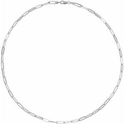 Ch1095 / Sterling Silver / Paperclip-Style / 3.85 Mm / 22 In / Lobster Clasp / Polished / Paperclip-Style Chain