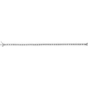 653702 / Bracelet / Set / 14K White / Round / Lab-Grown Diamond / 3.1Mm :: 5 Ctw / Si