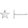 86457 / Earring / 14K White / 6.2 Mm / Each / Friction Backs Sold Separately / .37 In / Polished / Star Earring