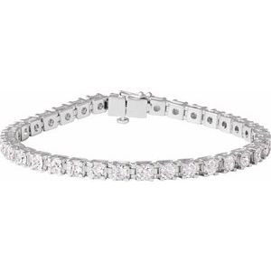653702 / Bracelet / Set / 14K White / Round / Lab-Grown Diamond / 3.65Mm :: 7 Ctw / Si1-Si2