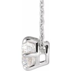 F+ / 16-18 In / Polished / 7/8 Ct Lab-Grown Diamond Solitaire Necklace