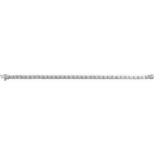 653702 / Bracelet / Set / 14K White / Round / Lab-Grown Diamond / 3.75Mm :: 8 Ctw / Si1-Si2
