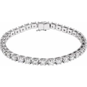 653702 / Bracelet / Set / 14K White / Round / Lab-Grown Diamond / 3.75Mm :: 8 Ctw / Si1-Si2