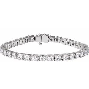 653702 / Bracelet / Set / 14K White / Round / Lab-Grown Diamond / 3.9Mm :: 9 Ctw / Si1-Si2