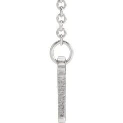 85778 / Necklace / Sterling Silver / 34 X 6 Mm / 16 In / Polished / Be Posh Engravable Rectangle Necklace