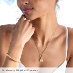 88629 / Necklace / Sterling Silver / 12 X 12 Mm / 18 In / Polished / Circle Charm Necklace