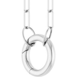 88629 / Necklace / Sterling Silver / 12 X 12 Mm / 18 In / Polished / Circle Charm Necklace