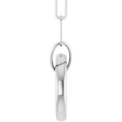 88629 / Necklace / Sterling Silver / 12 X 12 Mm / 18 In / Polished / Circle Charm Necklace