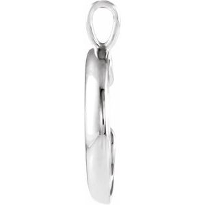 86693 / Pendant / Sterling Silver / 19.5 X 15 Mm / Polished / Crescent Moon Pendant
