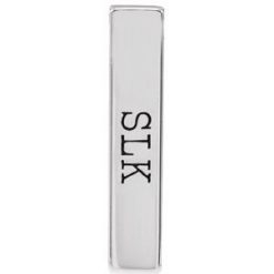 87619 / Pendant / Sterling Silver / 4-Sided / 12 X 2.5 Mm / Polished / Engravable Four-Sided Vertical Bar Slide Pendant