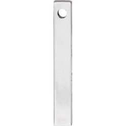 87619 / Pendant / Sterling Silver / 4-Sided / 17 X 2.5 Mm / Polished / Engravable Four-Sided Vertical Bar Slide Pendant