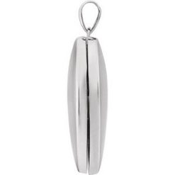 86053 / Pendant / 14K White / Polished / Heart Locket