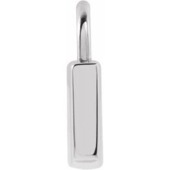 87184 / Pendant / Sterling Silver / 12.02 X 8 Mm / Polished / Engravable Lock Pendant