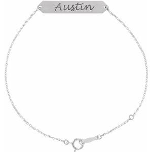 Brc768 / Bracelet / Sterling Silver / 33 X 6 Mm / 7-8 In / Polished / 7-8 Inch Geometric Bracelet