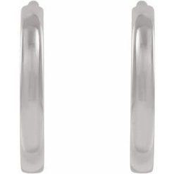 87384 / Earring / Sterling Silver / 10 Mm / 1.65 Mm / Pair / Hinged / Polished / Hinged Hoop Earrings