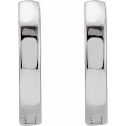 20172 / Earring / Sterling Silver / 16 Mm / 2.5 Mm / Pair / Hinged / Polished / Hinged Hoop Earrings