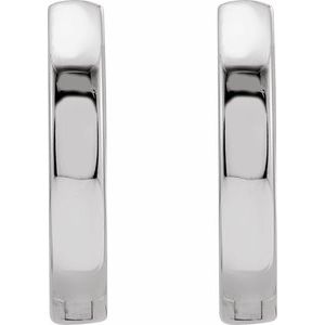 20172 / Earring / Sterling Silver / 16 Mm / 2.5 Mm / Pair / Hinged / Polished / Hinged Hoop Earrings