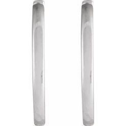87384 / Earring / Sterling Silver / 18 Mm / 1.65 Mm / Pair / Hinged / Polished / Hinged Hoop Earrings