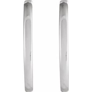 87384 / Earring / Sterling Silver / 18 Mm / 1.65 Mm / Pair / Hinged / Polished / Hinged Hoop Earrings