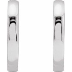 20172 / Earring / Sterling Silver / 18 Mm / 2.75 Mm / Pair / Hinged / Polished / Hinged Hoop Earrings