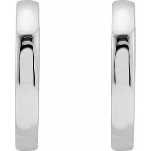 20172 / Earring / Sterling Silver / 18 Mm / 2.75 Mm / Pair / Hinged / Polished / Hinged Hoop Earrings