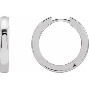 20172 / Earring / Sterling Silver / 18 Mm / 2.75 Mm / Pair / Hinged / Polished / Hinged Hoop Earrings